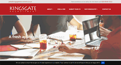 Desktop Screenshot of kingsgaterecruitment.co.uk